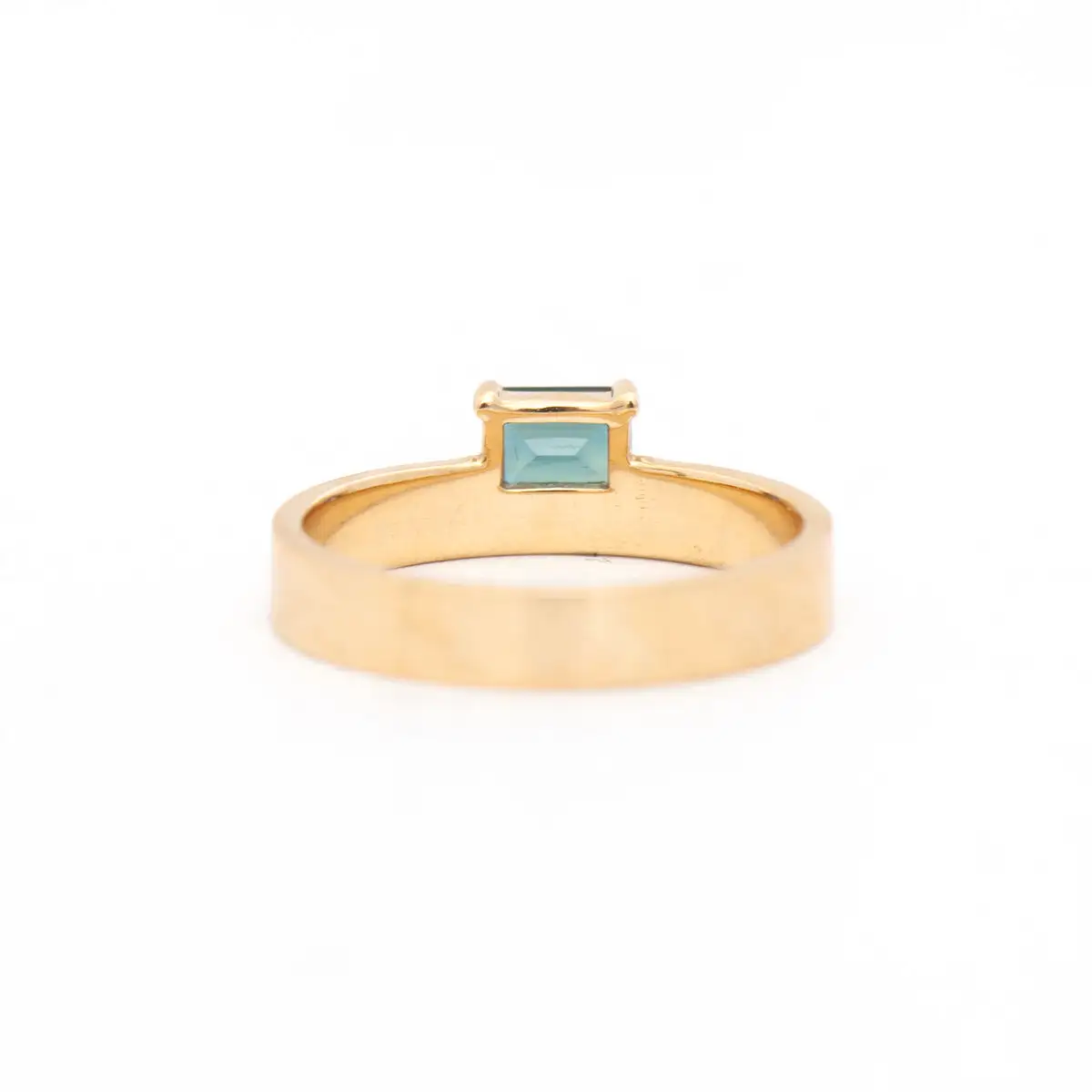 0.50 ct Horizontal Emerald-Cut Gradient Sapphire Monolith Ring