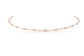 14K Gold Diamond Cut Beaded Chain Necklace