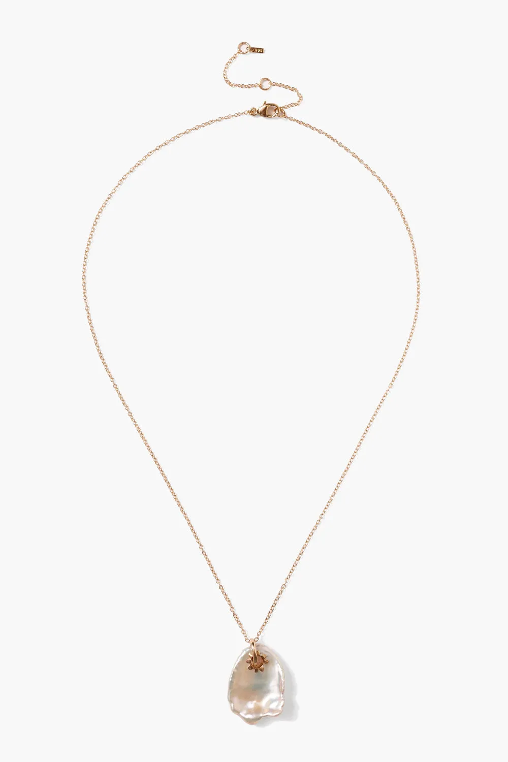 14k Kilauea Necklace White Pearl