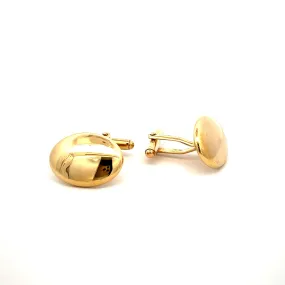 9ct Yellow Gold Oval Cufflinks