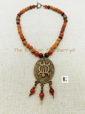 African Necklaces Beaded Jewelry Crocodile Ethnic Adinkra Black Owned