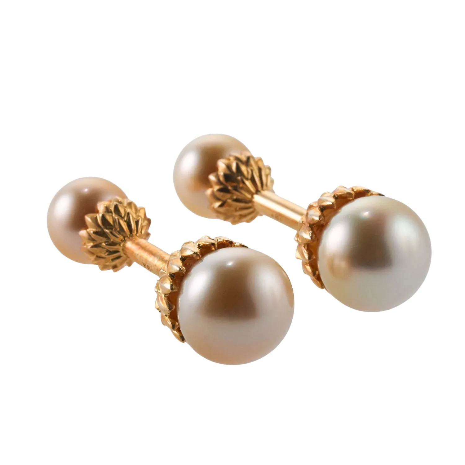 Assael Golden South Sea Pearl Yellow Gold Cufflinks