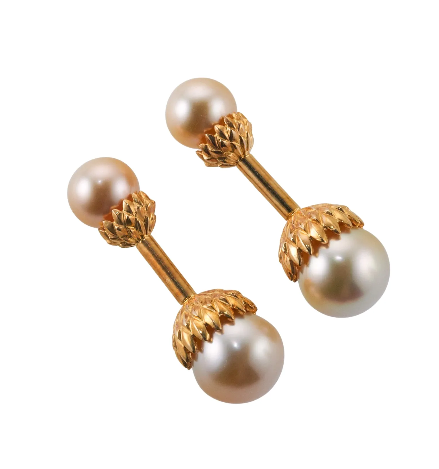 Assael Golden South Sea Pearl Yellow Gold Cufflinks