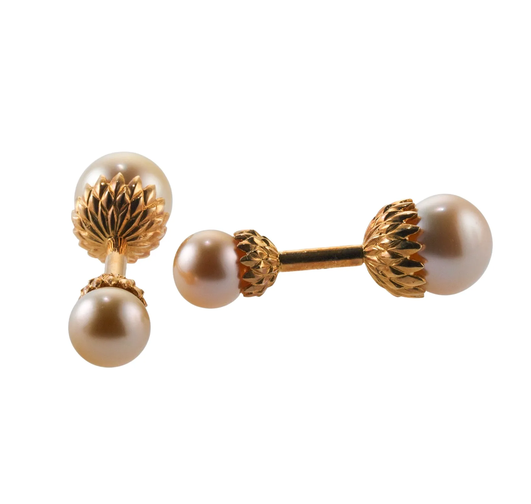 Assael Golden South Sea Pearl Yellow Gold Cufflinks