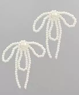 Beaded Bow Earrings