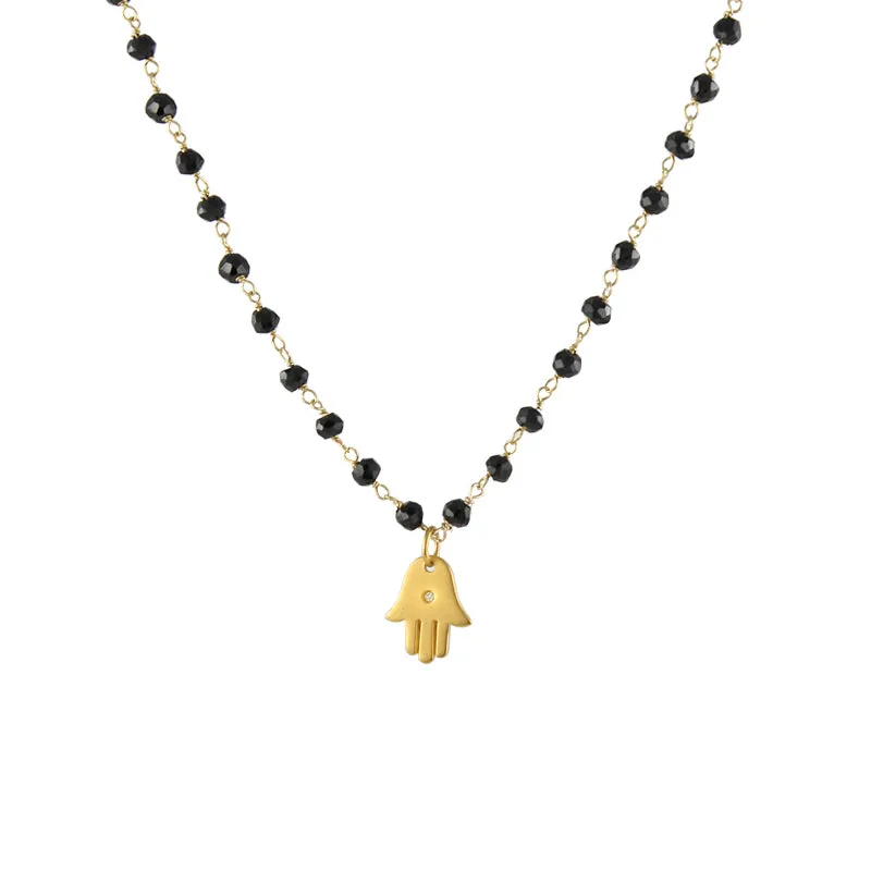 Beaded Hamsa Necklace