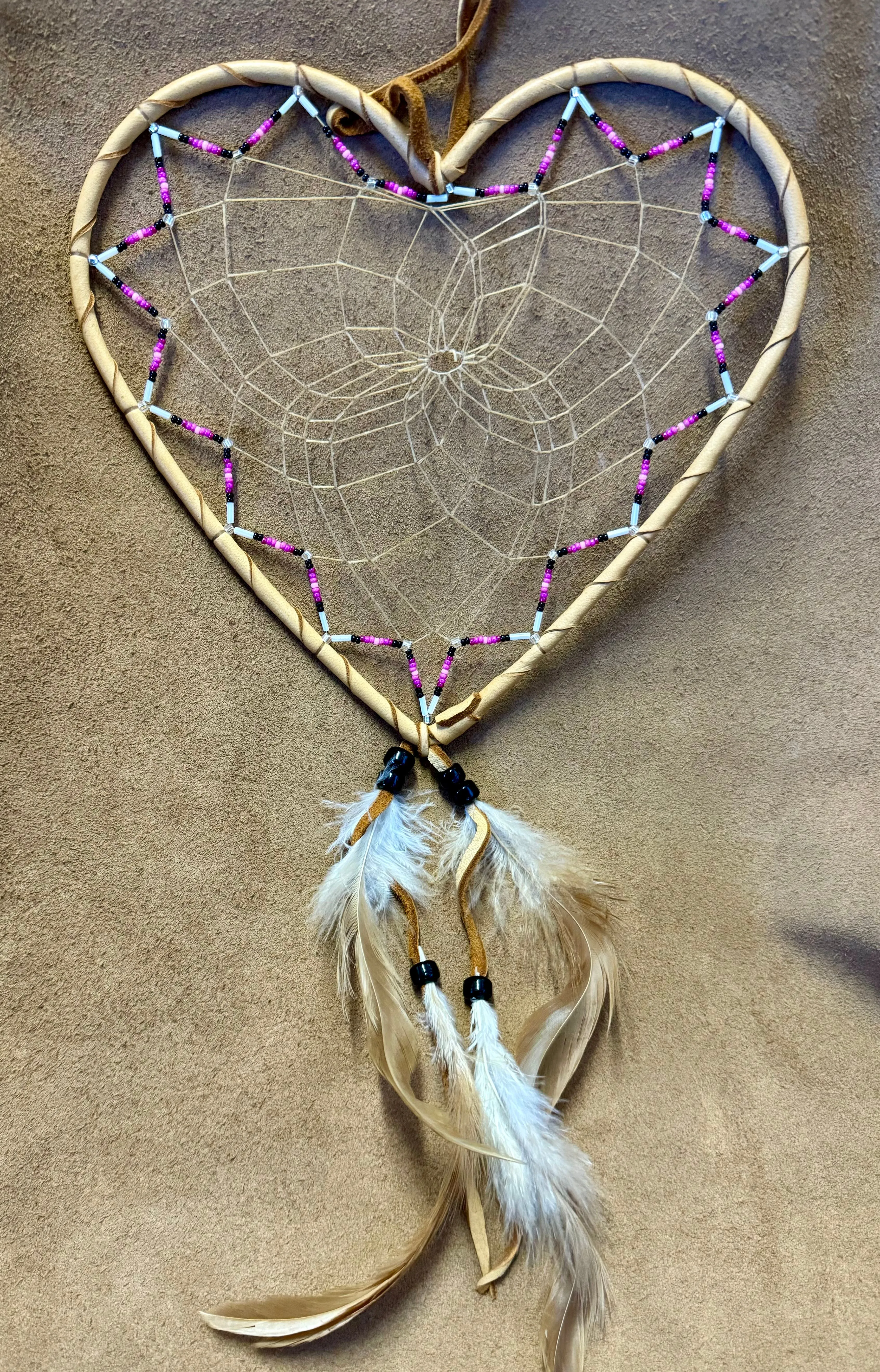 Beaded Heart Dreamcatcher