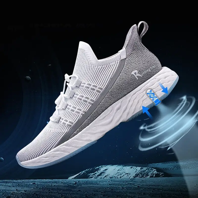 Breathable Reflective Women Tennis Shoes Jogging Vulcanize Footwear