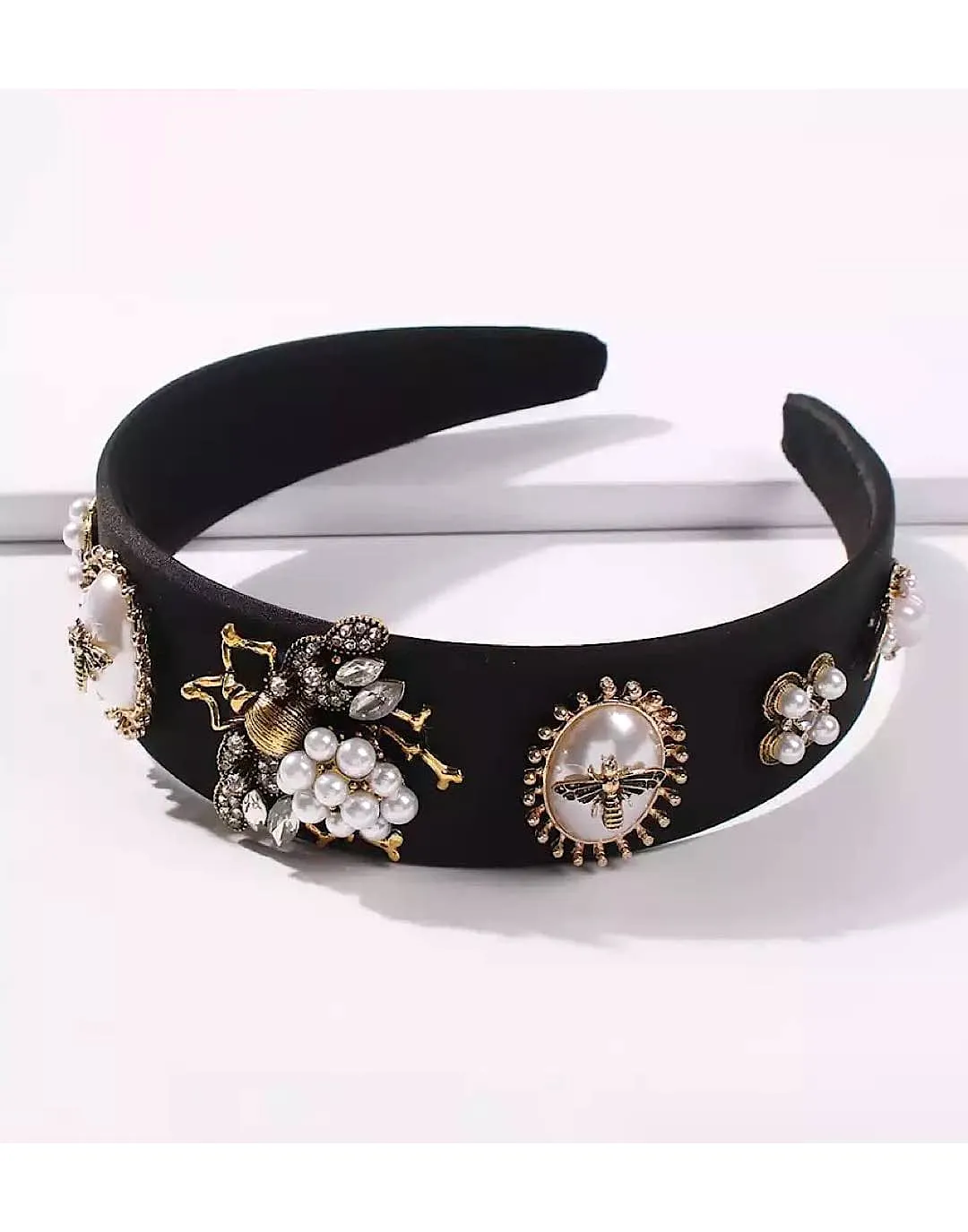 Bumble Bee Pearl Baroque Headband