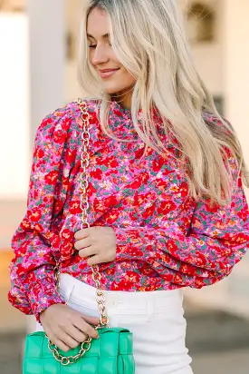 Can't Change Pink Floral Blouse