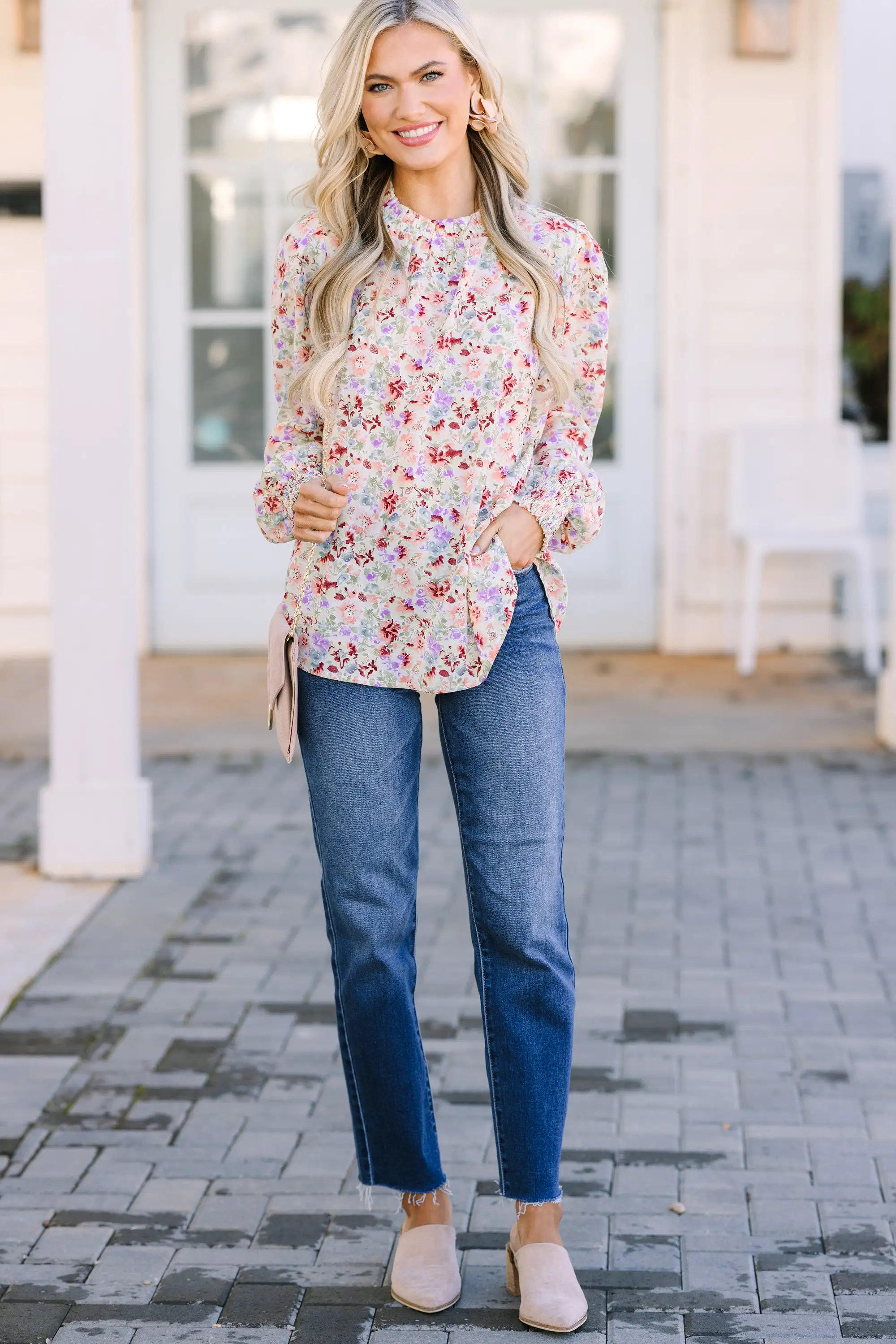 Can't Change Sage Floral Blouse