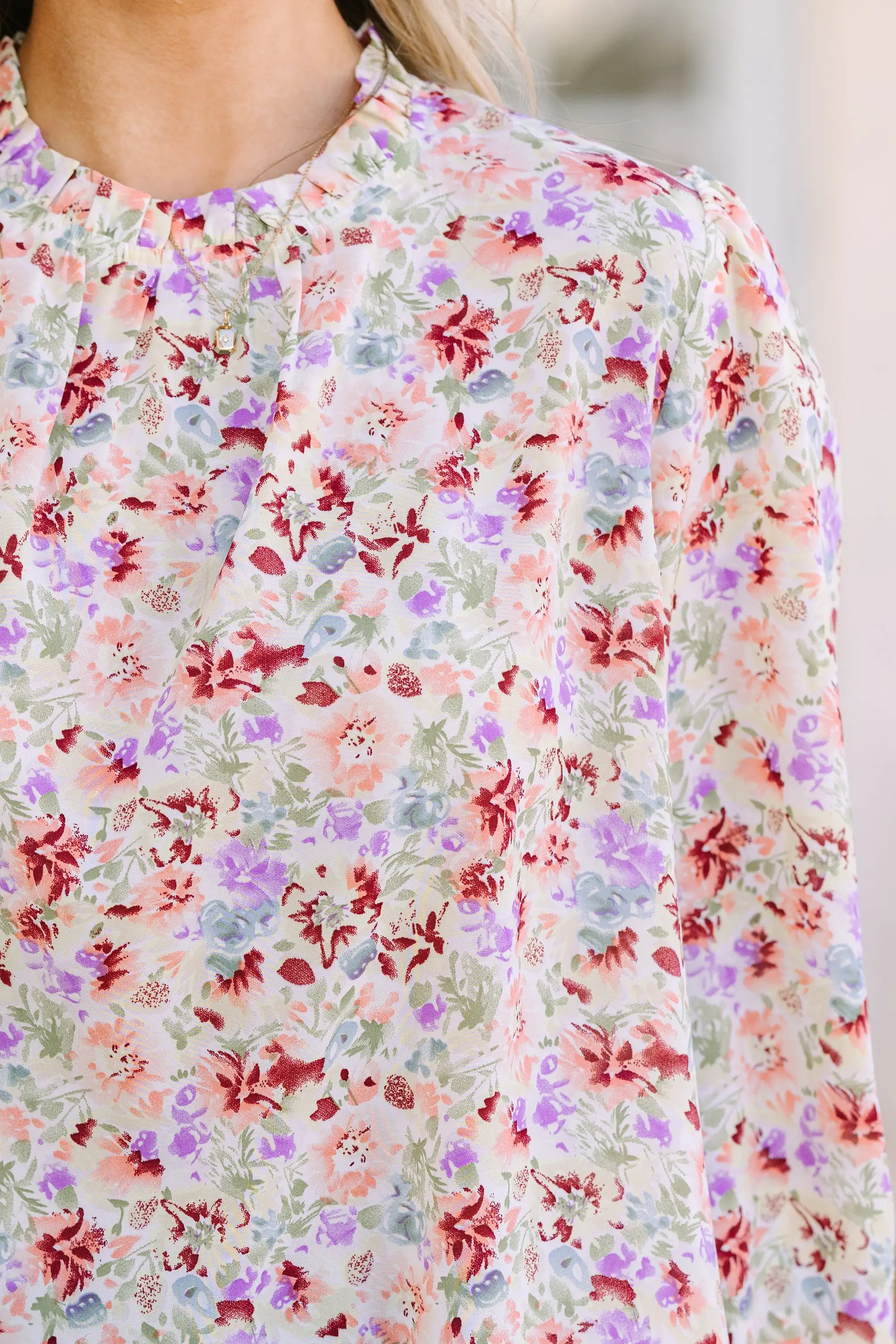 Can't Change Sage Floral Blouse