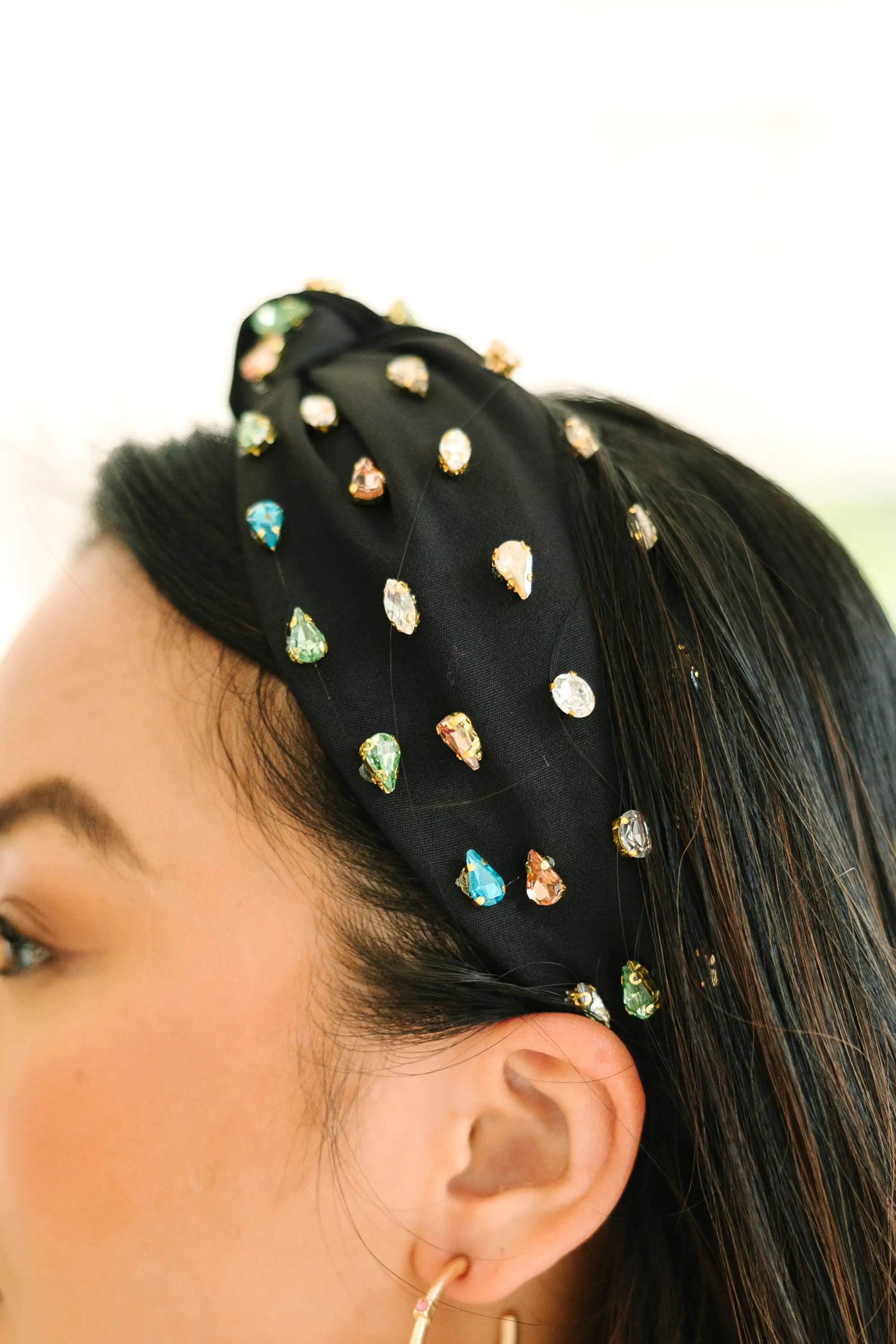 Can't Stop Your Shine Black Rhinestone Headband