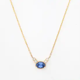 Ceylon Sapphire Diamond Dew Necklace