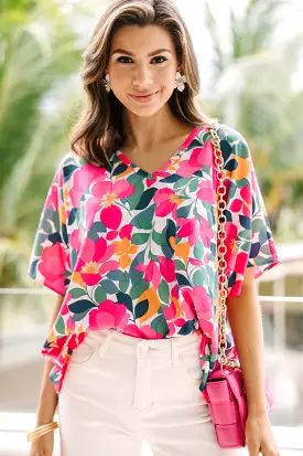 Couldn't Be Better Pink Floral Top