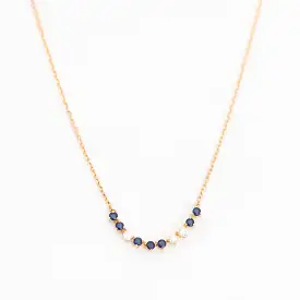 Diana Diamond and Sapphire Rounds Chain Necklace