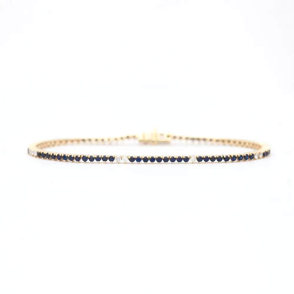 Diana Sapphire and Diamond Tennis Bracelet