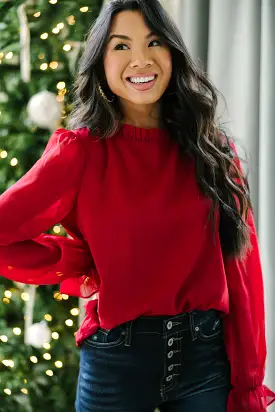 Dream Of The Day Burgundy Red Blouse