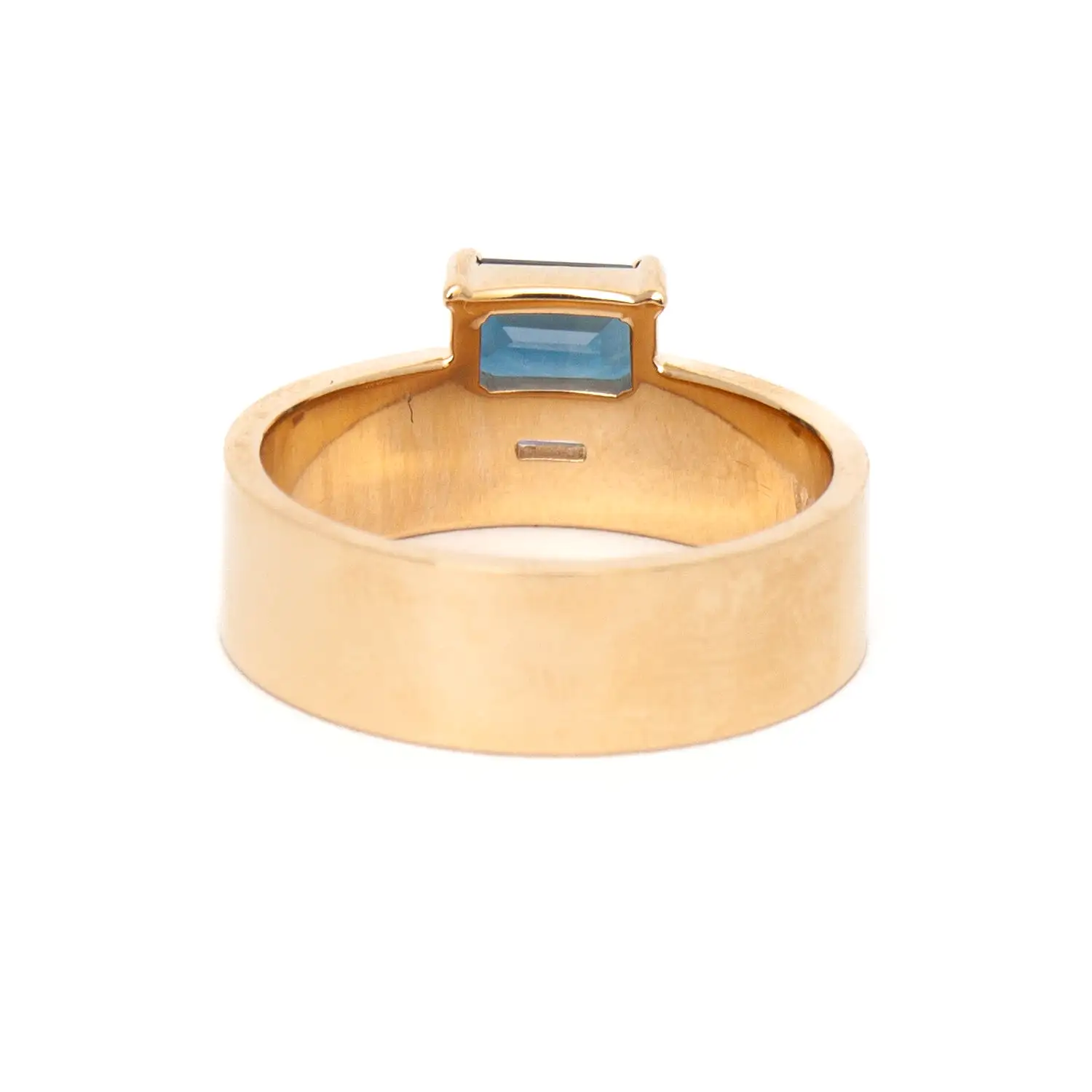 Emerald Cut Sapphire and Baguette-Cut Diamond Bricolage Ring