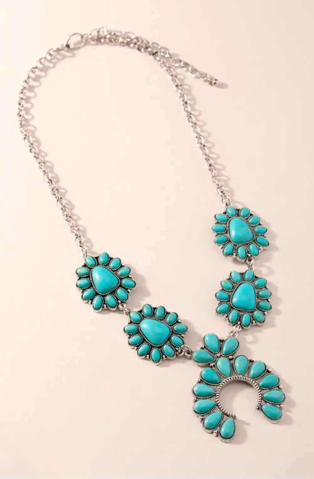 Floral Squash Blossom Necklace