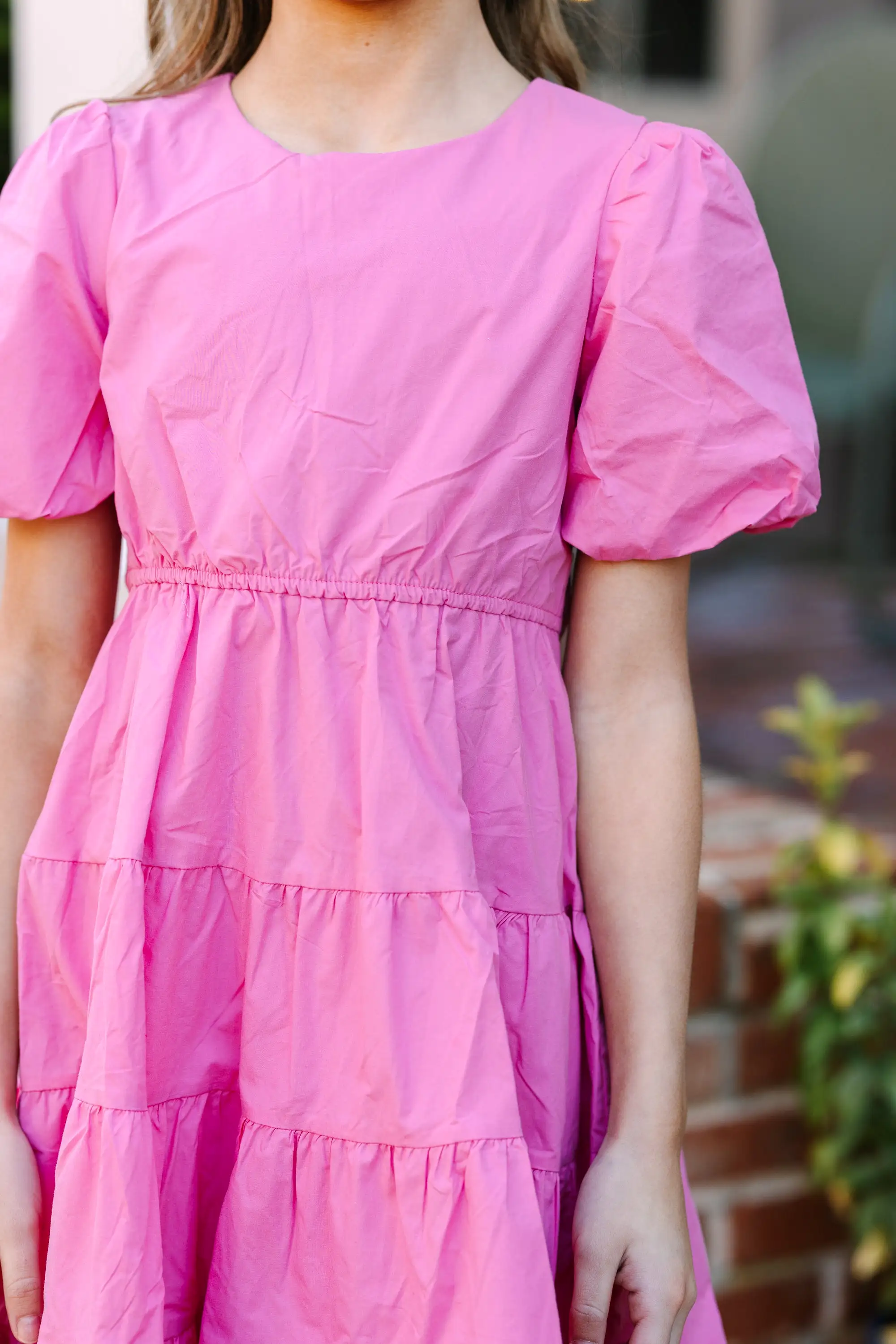 Girls: All True Pink Tiered Dress