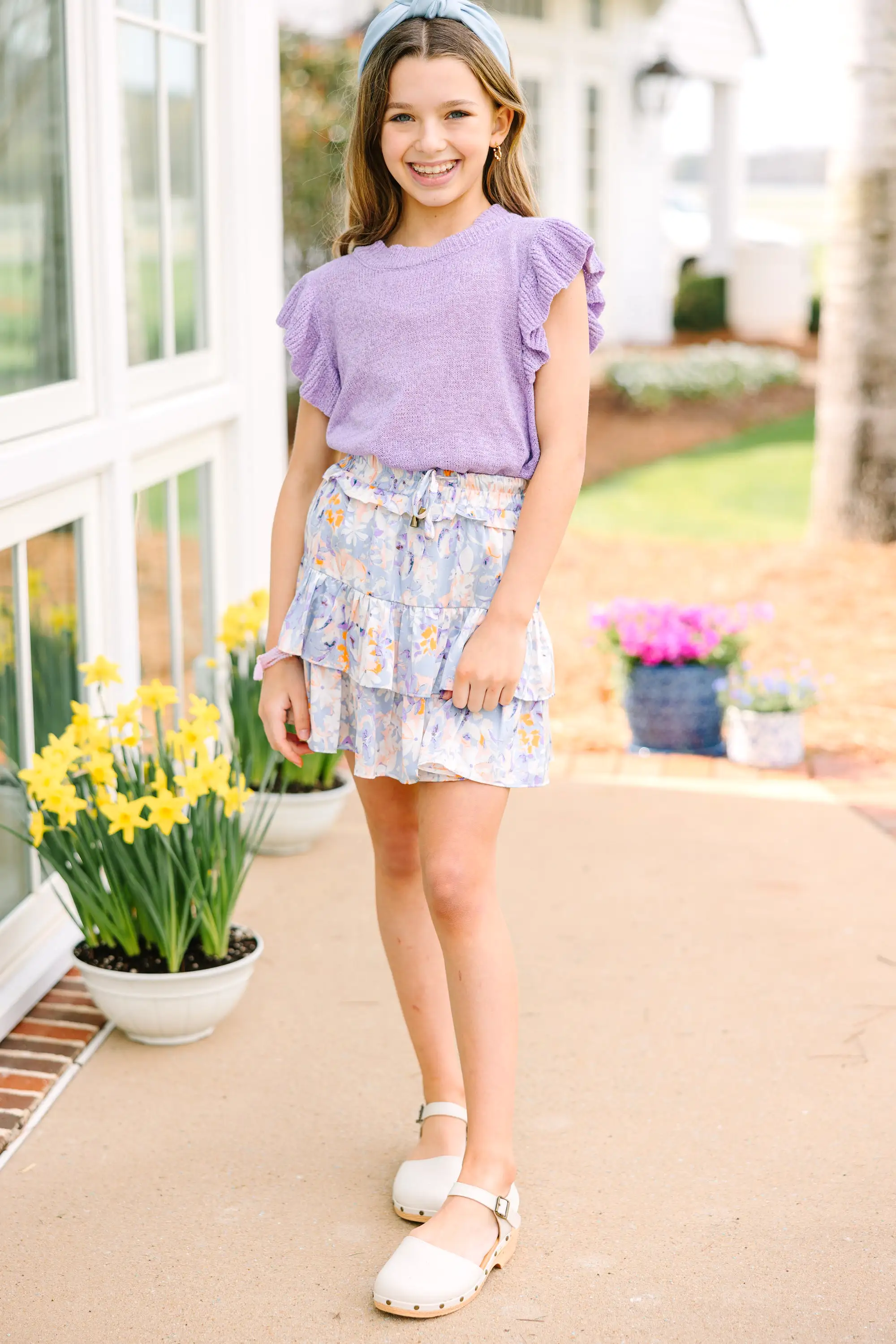 Girls: Certain Joy Lavender Purple Knit Top