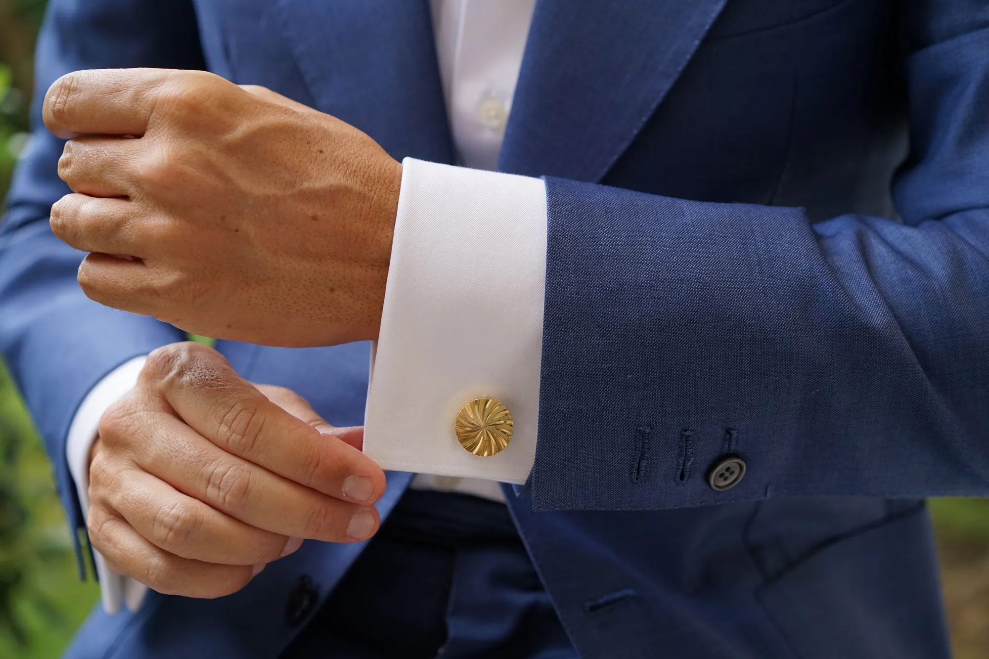 Gold Circle Cufflinks