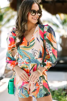 Got What You Need Multi-Colored Tropical Romper