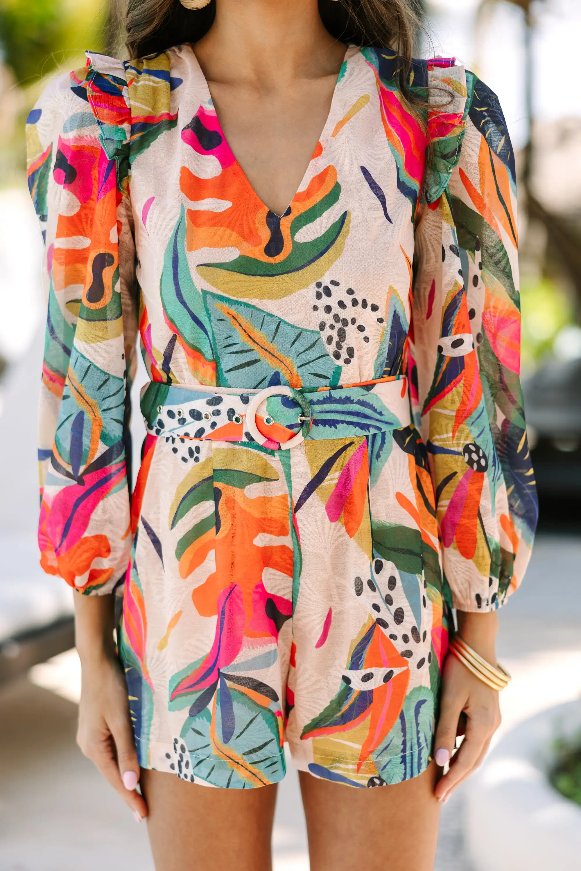 Got What You Need Multi-Colored Tropical Romper