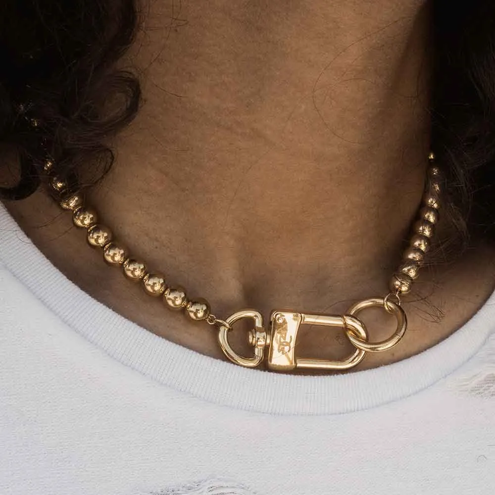 Half & Half Gold Pearl Chain