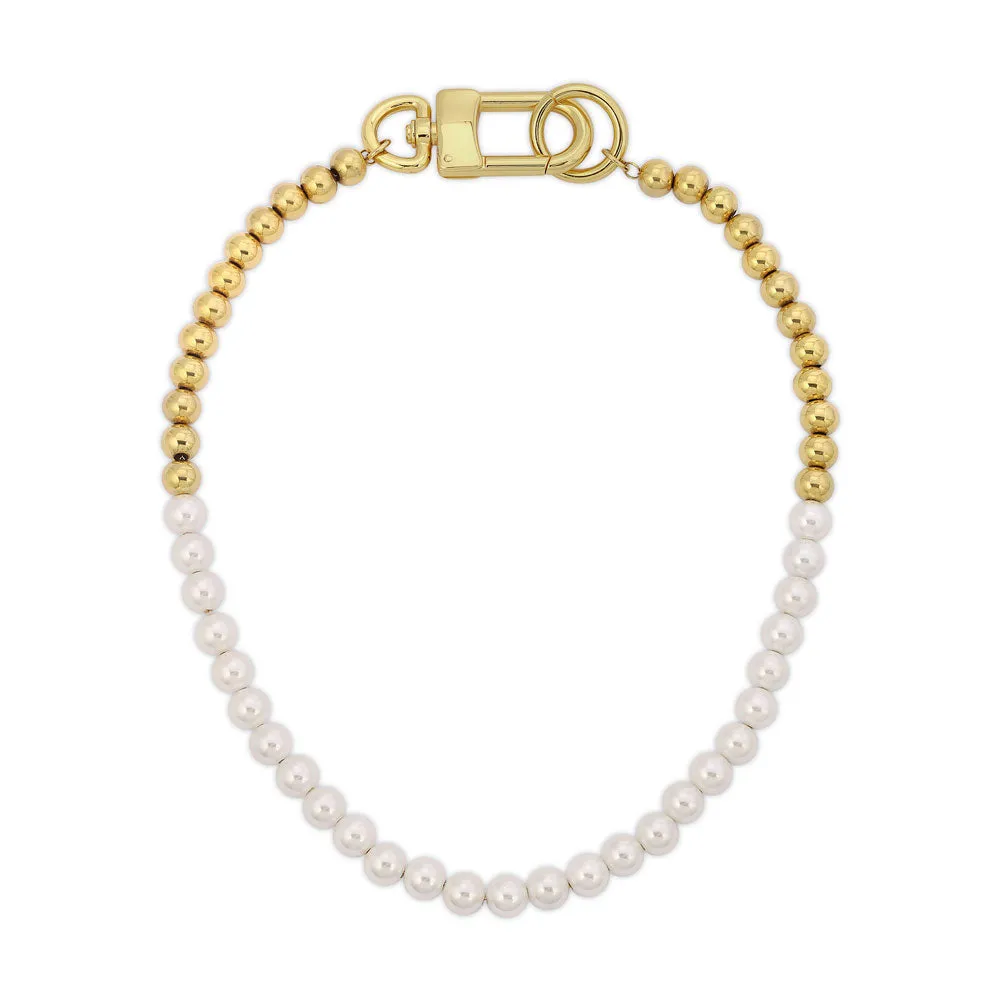 Half & Half Gold Pearl Chain