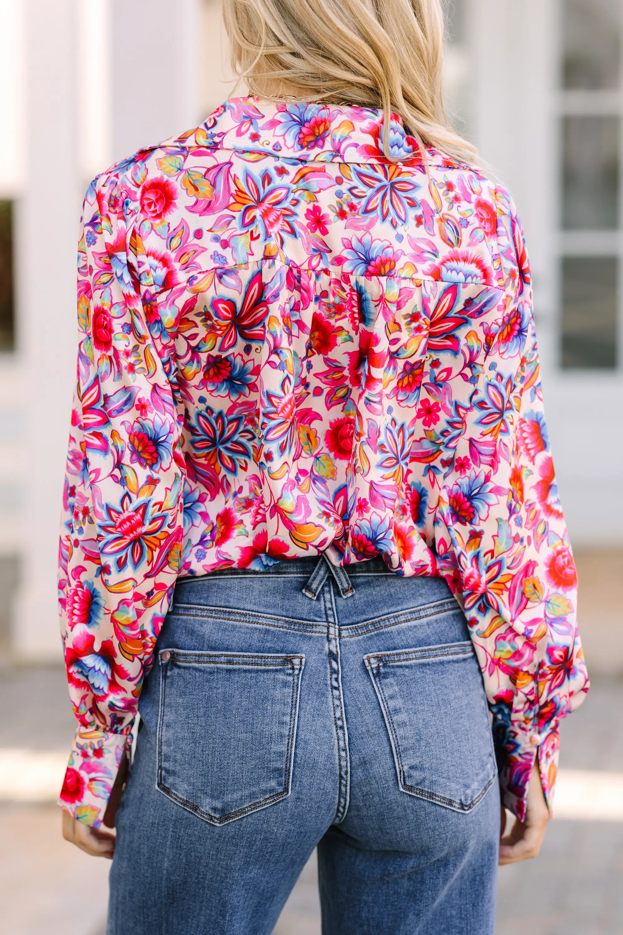 In Your Dreams Pink Floral Bodysuit