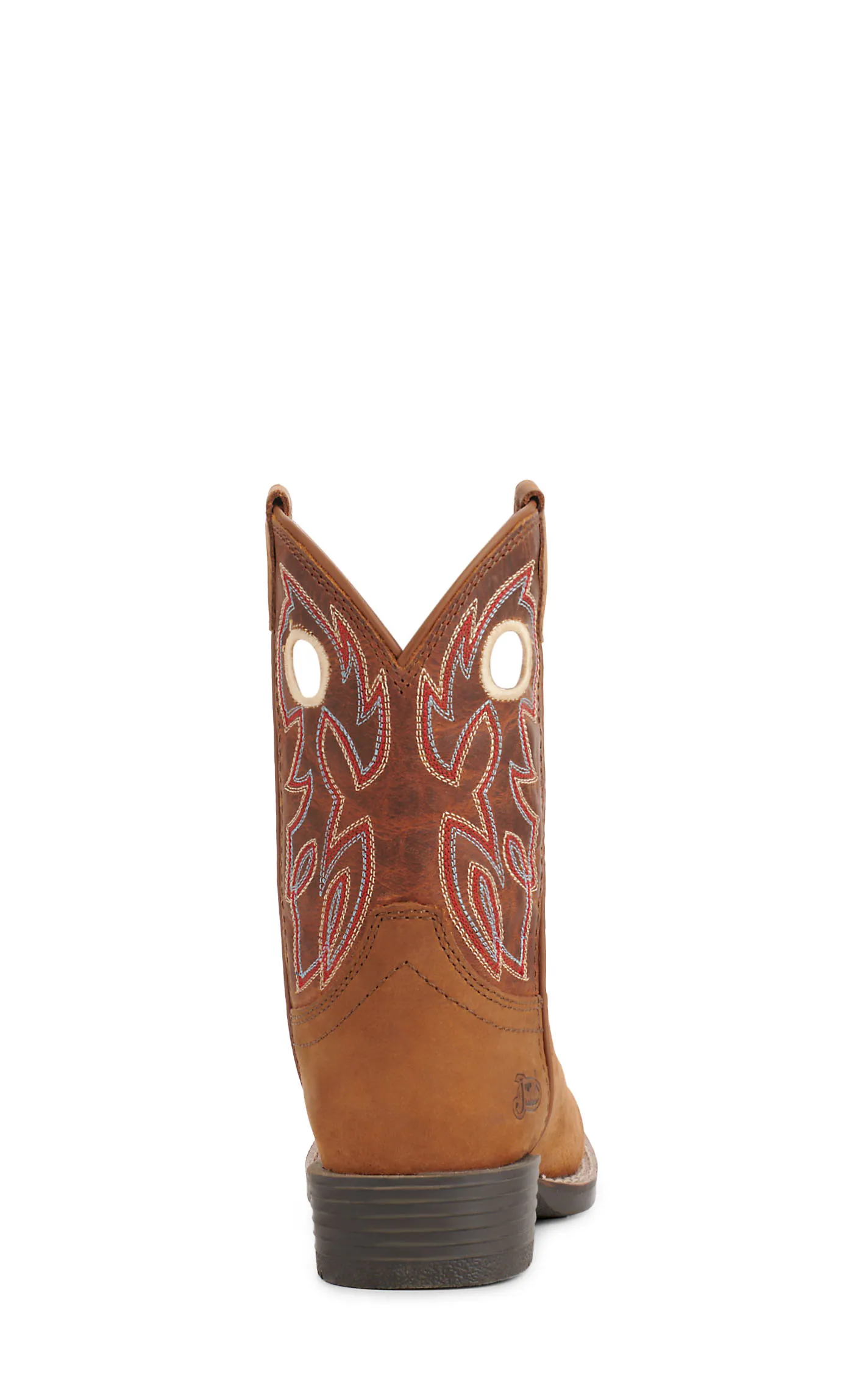 Justin Youth Bowline Junior Brown and Sunset Brown Wide Square Toe Cowboy Boots