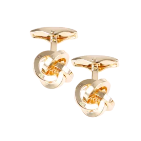 Knot Design Solid Brass Cufflinks by House of Amanda Christensen