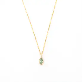 Marquise Green Sapphire Wisp Necklace