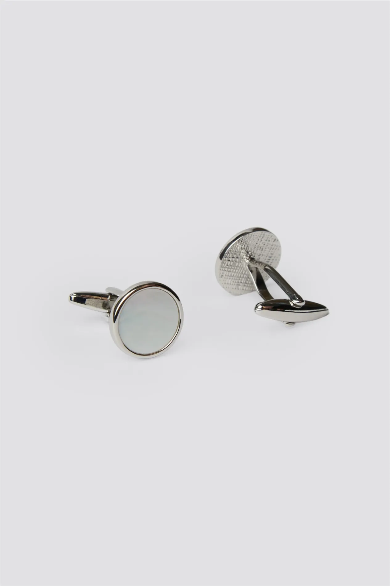 Mother Of Pearl Round Cufflinks