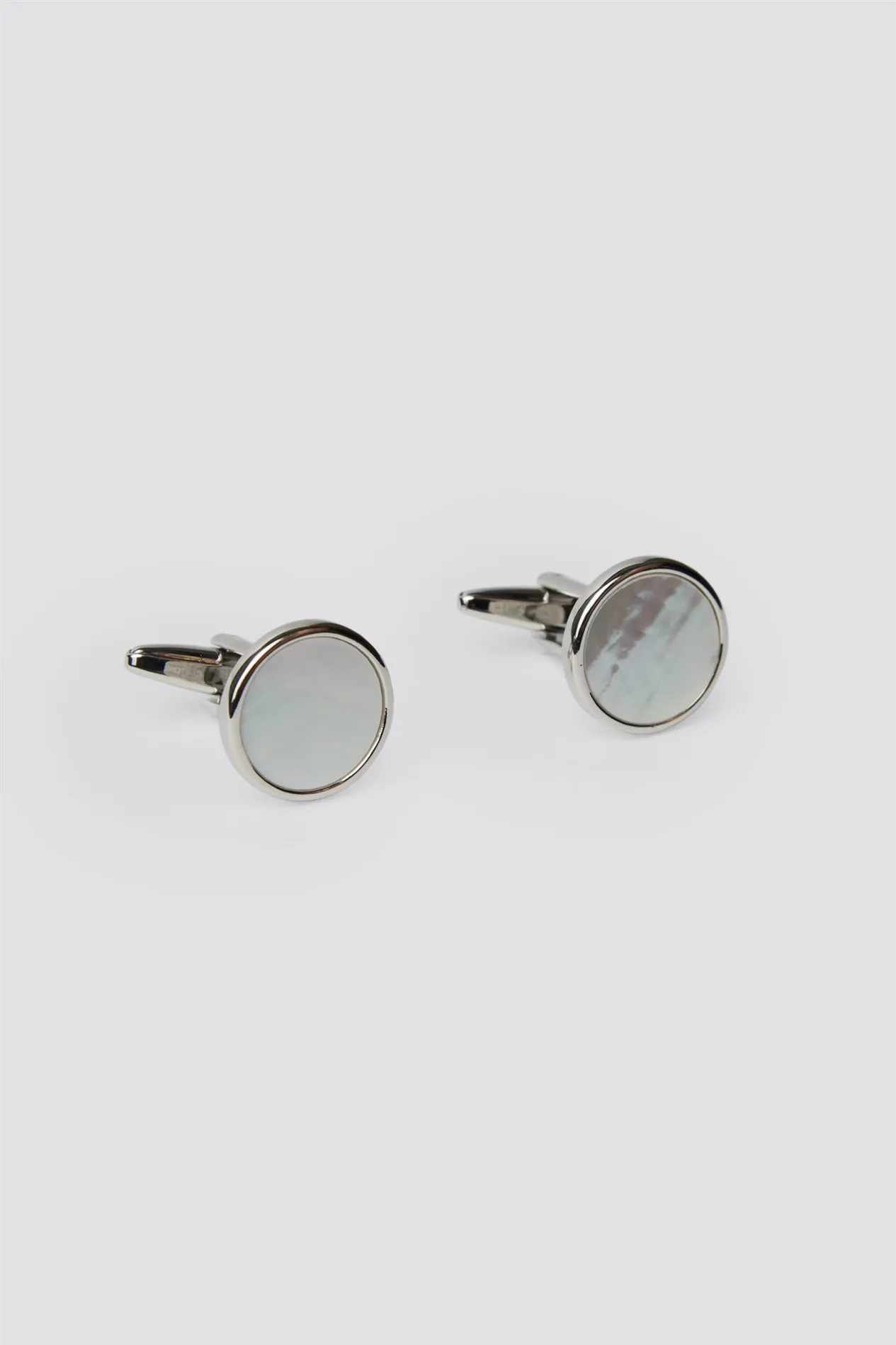 Mother Of Pearl Round Cufflinks