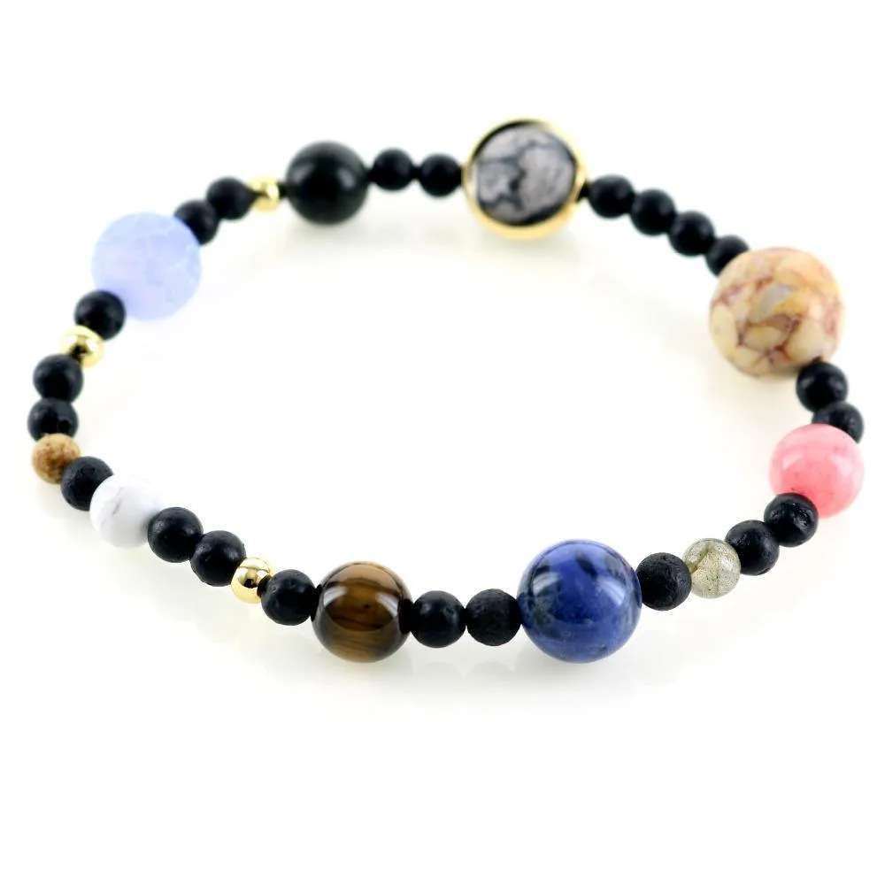 Natural Stone Milky Way Beaded Bracelet