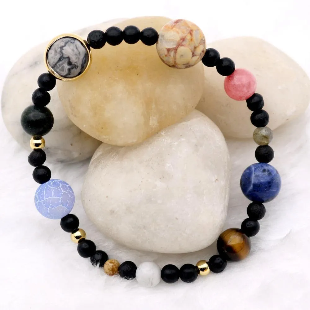 Natural Stone Milky Way Beaded Bracelet