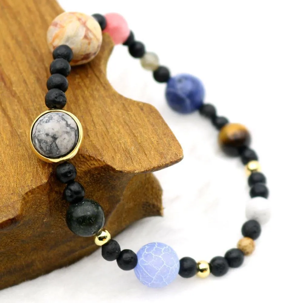 Natural Stone Milky Way Beaded Bracelet