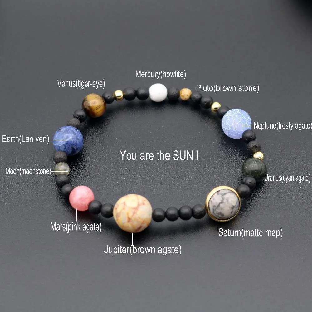 Natural Stone Milky Way Beaded Bracelet