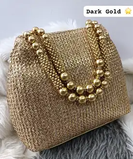 New & Exclusive Metalic Ethnic Handy Potli Bag with Antique finish pearl handles-SC001MPA<br data-mce-fragment=1>