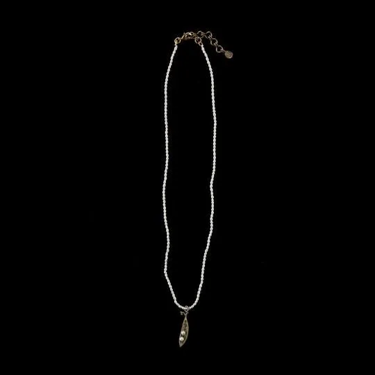 Pea Pod 16 Inch Pearl Pendant Necklace by Michael Michaud