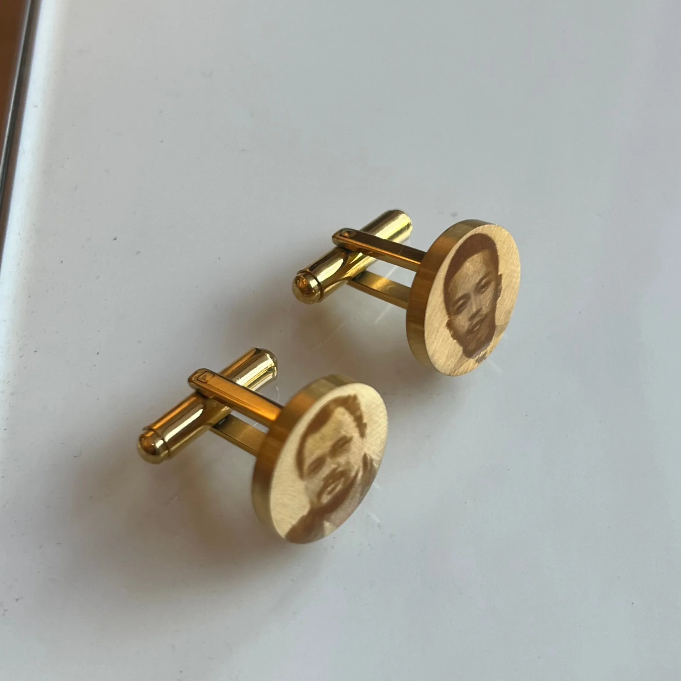 PRE-ORDER Lazer Engraved Circle Cufflinks