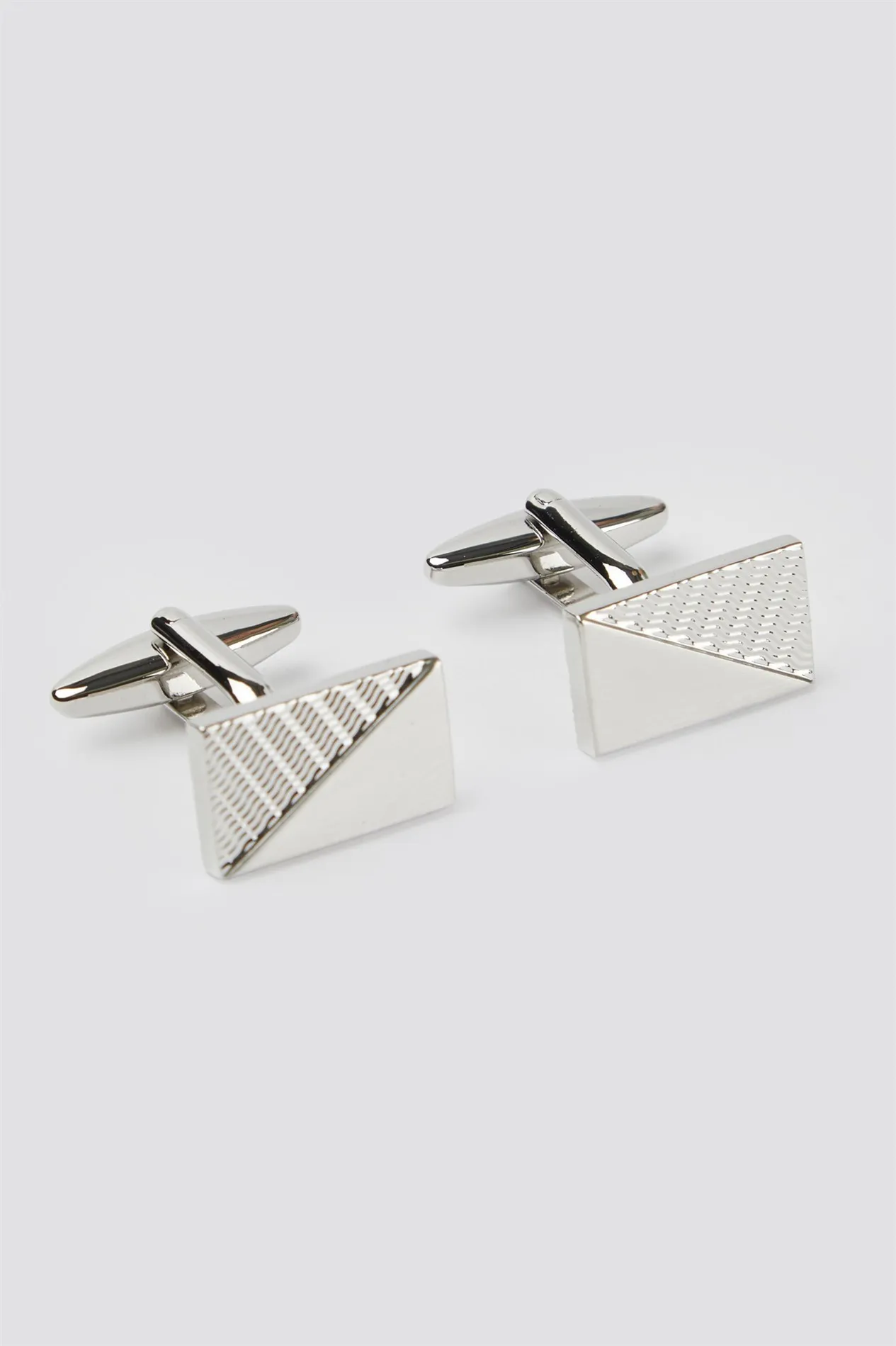 Rectangle Engine Turned Cufflinks