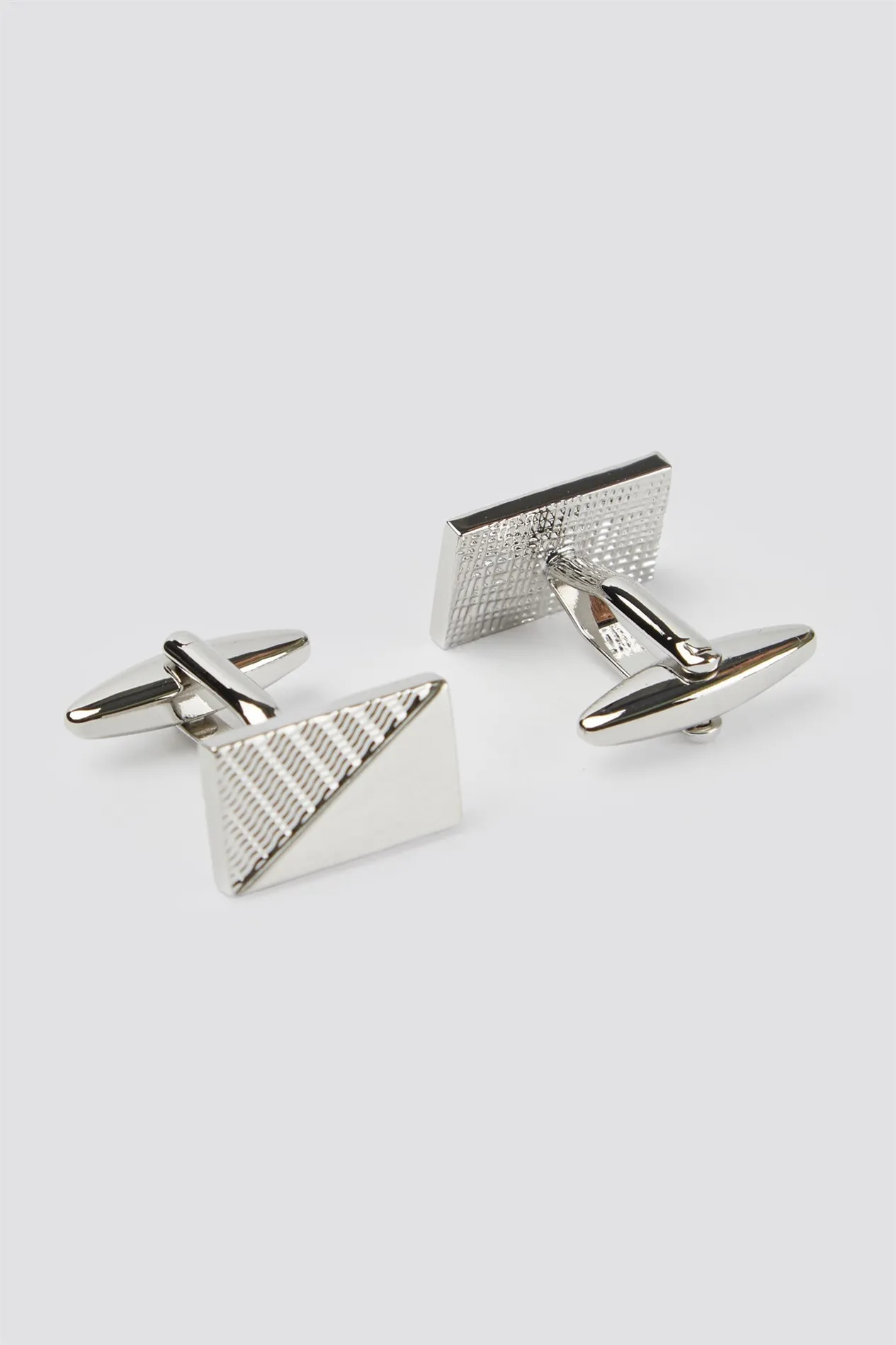 Rectangle Engine Turned Cufflinks