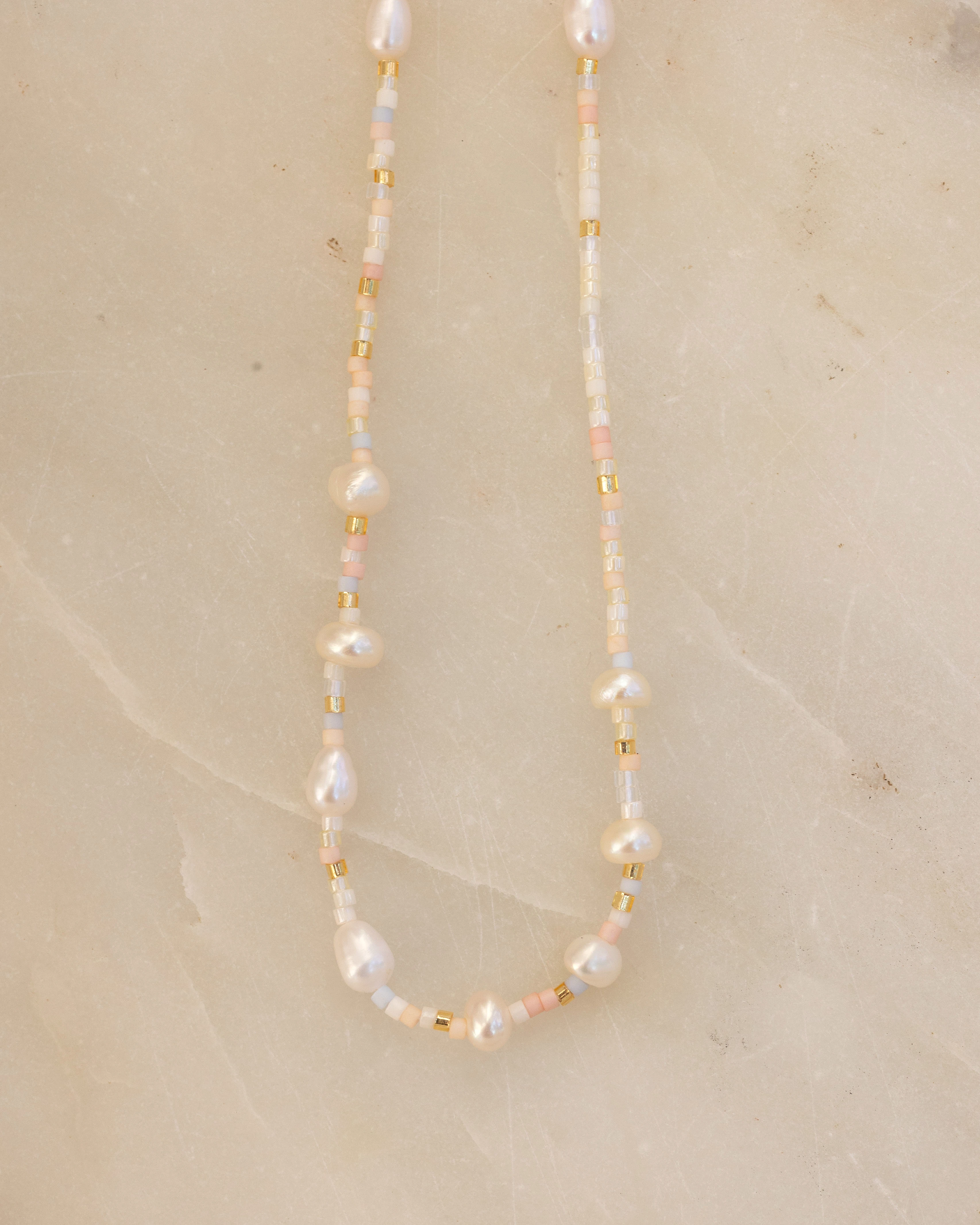 SAKURA - PEARL BEADED WEDDING NECKLACE