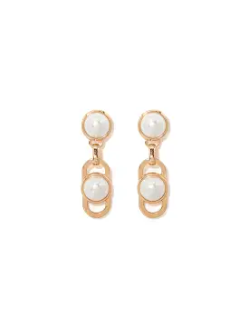 Signature Blair Link Pearl Earrings