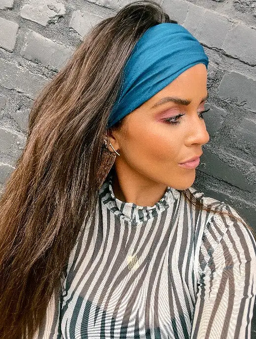 Solid Turquoise Stretchy Headwrap