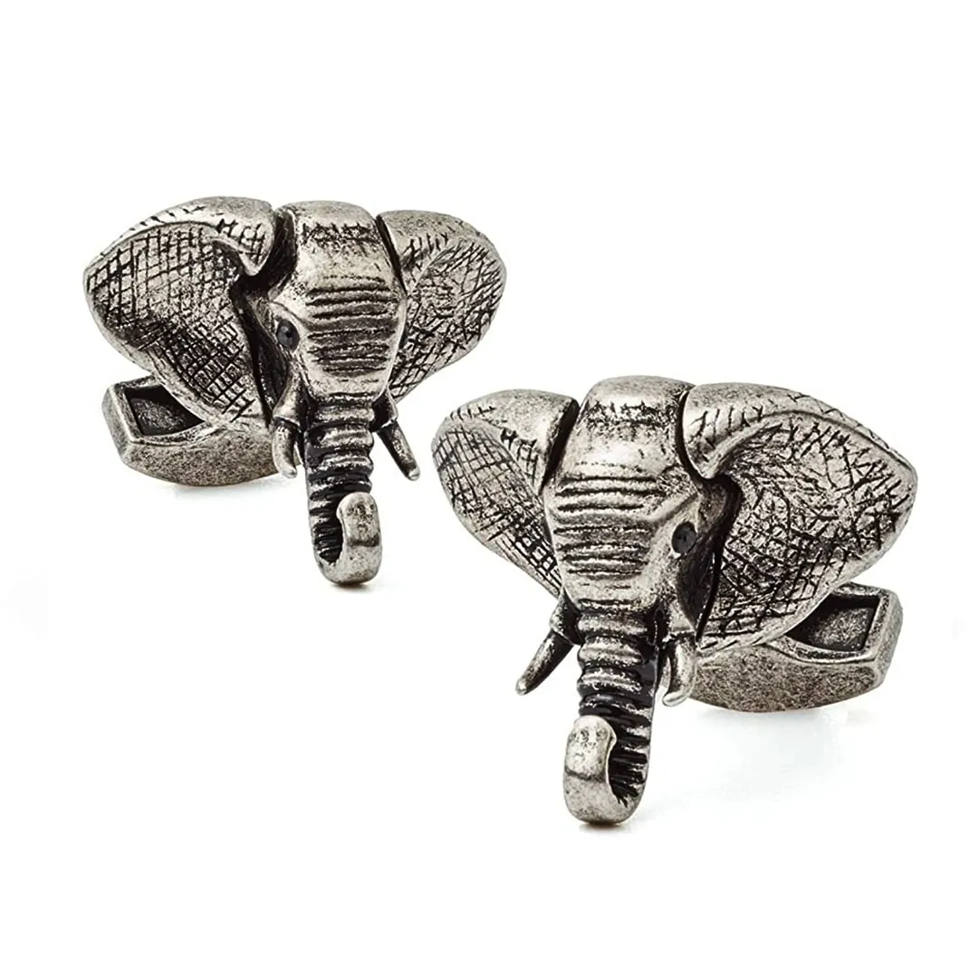 TATEOSSIAN CUFFLINKS: Elephant Moving Ear Swarovski Eye | Menswear Online